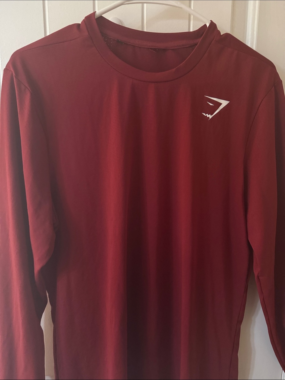 Gymshark Men's Long Sleeve Training Top - Burgundy Red no tag